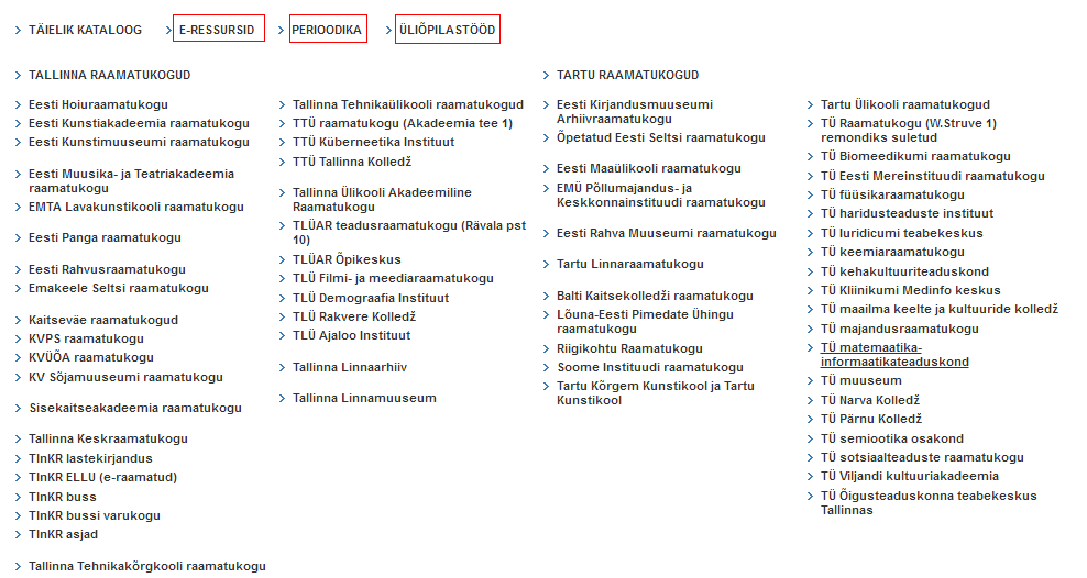 E-kataloog ESTER – Teadustöö Alused