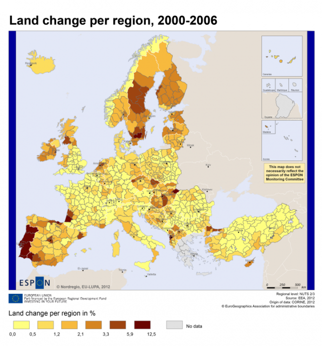 Maakasutusmuutused Euroopa regioonides