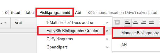 manage bibliography