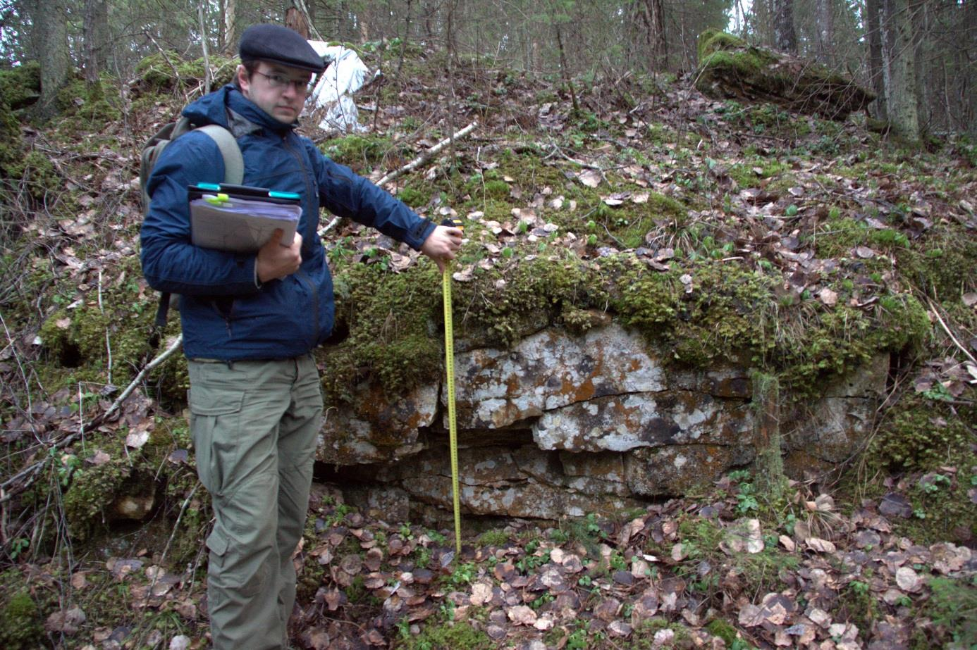 Mõnuste paemurrus paljanduvad Saunja kihistu afaniitsed lubjakivid (foto: S. Soomer, 2013).