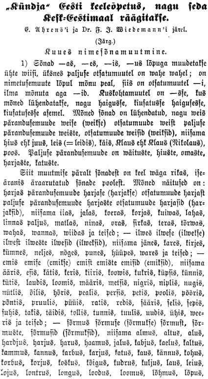Keeleõpetus ajalehes Kündja, 2. mai 1884
