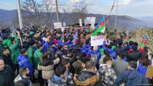 Azerbaijani Protestors and Russian Peacekeepers