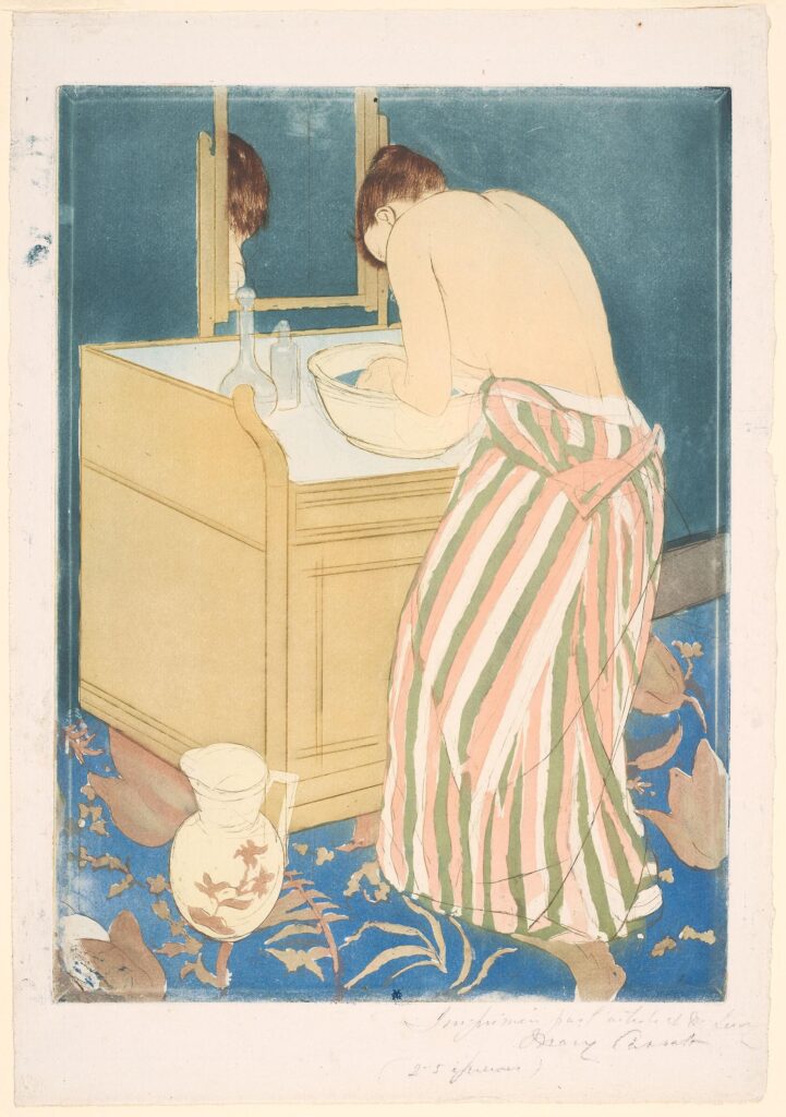 Woman bathing