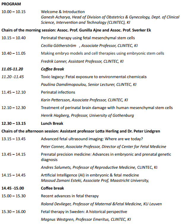 science cafe programme