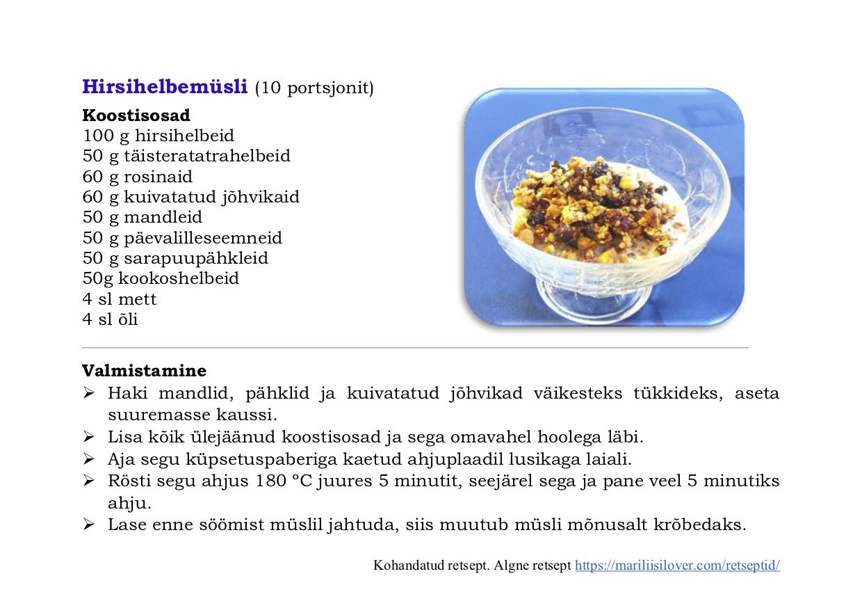 Hirsihelbemüsli 1