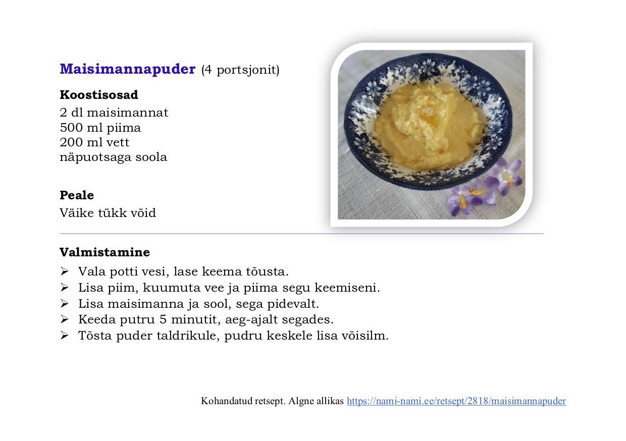 Maisimannapuder 2