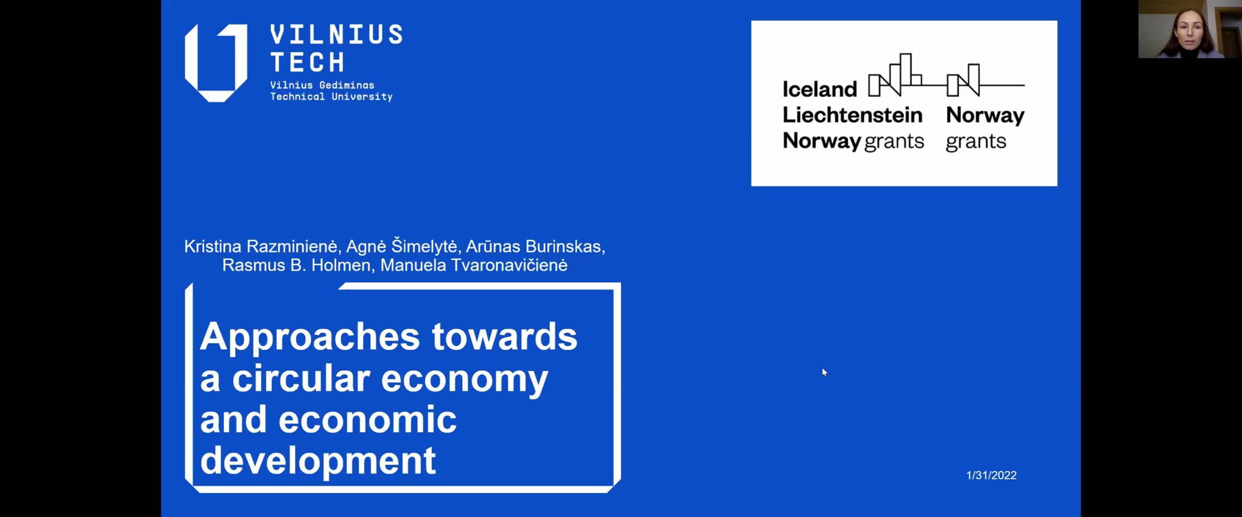 Kristina Razminienė presents Approches toward a circulra economy