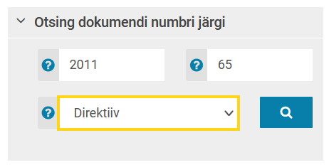 EUR-Lexi otsing numbri järgi