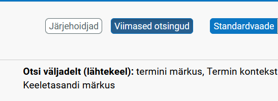 IATE viimased otsingud