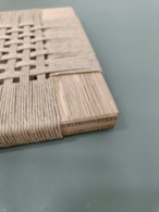 Papercord weaved wooden trivet