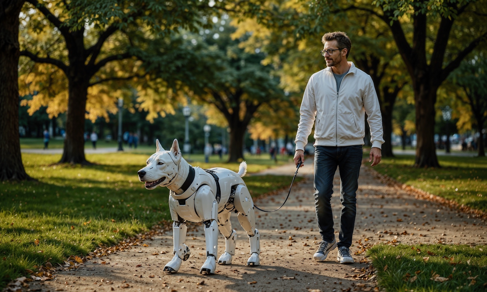 Pildil robotkoer ja mees