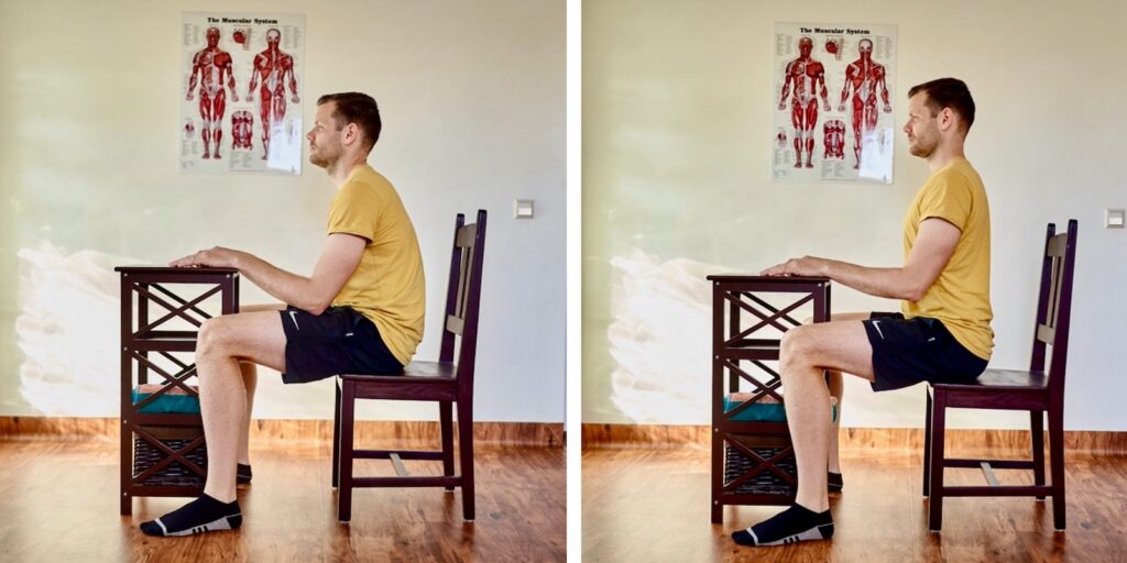 Fotodel Kristjan Mardo laua taga istumas